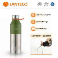 ราคา SANTECO 12oz/17oz ขวดเครื่องดื่ม, สแตนเลส, ฉนวนสูญญากาศ, ขวดดื่มสําหรับน้ําร้อนและน้ําเย็น 350ml 500ml (20581547772)
