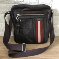 ราคา กระเป๋าสะพาย Bally ของแท้100% หนัง perforated leather (2069581739)