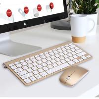 ราคา Poca Care Keyboard Mini 285*133*20mm เม้าส์ คีย์บอร์ด ไร้สาย กันน้ำหกใส่ Wireless Keyboard Mouse Girl Cute PinkGold (6267758264)