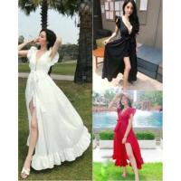 ราคา ลดทั้งร้าน New จั้มสูทขาสั้น กางเกงกระโปรงยาว แต่งระบาย มีเชือกผูกโบว์ ผ้าซาร่า ซิปหลัง เดรสสั้น เดรสยาว เดรสสวยราคาไม่แ (2194784300)