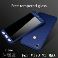 ราคา For VIVO V3 MAX Blue 360 Protection Plastic Hard เคส Cover Frec Glass (843132378)