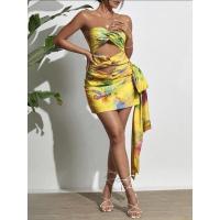 ราคา ส่งต่อเดรสเว้าเอว เกาะอก สีเหลืองงานสวยมาก (21216767385)