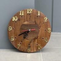 ราคา นาฬิกาไม้สัก แขวนผนัง ทรง กลม Handmade - Natural Wood (7697695388)