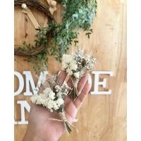 ราคา ช่อดอกไม้แห้ง ติดหน้าอก โทนขาวครีม (23441624293)