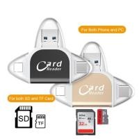 ราคา iDragon Card Reader การ์ดรีดเดอร์ไอโฟน Lightning/Type-C/USB-A รองรับ SD Card และ Micro SD Card (10046564917)