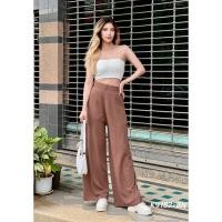 ราคา กางเกงผ้าฮานาโกะ ขาบานซิปหลัง เอวสูง เอวยางยืด กางเกงแฟชั่นผู้หญิง ใส่สบายเรียบหรูดูเเพง ทรงสวย K9182 (25787662545)