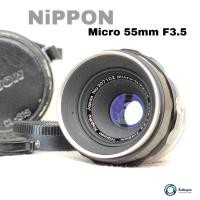 ราคา เลนส์มือหมุน ยี่ห้อ Nikon Micro Nikkor Auto 55mm F3.5(32) Nippon Kogaku Mount Non Ai Rare item (20579135554)