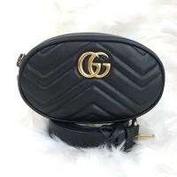 ราคา Used in good condition Gucci belt bag size 85 สีดำ ปี18 อุปกรณ์ ถุงผ้า การ์ด ตย หนัง สายสะพาย (2438854459)