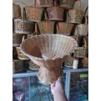 ราคา พาน พานใส่ของ พานไม้ไผ่สาน พานจัดดอกไม้ พานวางผลไม้ กระบุงสาน กระจาดสาน (23646304980)