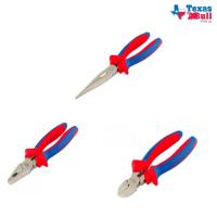 ราคา TEXAS BULL คีมปากจิ้งจก คีมปากแหลม คีมปากเฉียง 6 นิ้ว 7 นิ้ว 8 นิ้ว ผลิตจากเหล็กอุตสาหกรรมชุบแข็งพิเศษ ปากคีมชุบแข็ง (22636422432)