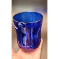 ราคา แก้วตัดจากขวด สีน้ำเงิน แก้วน้ำ สไตล์วิเทจ งานแก้วตัดจากขวด ลบคมขัดเงาให้เรียบร้อย ใช้งานได้จริง (26507952796)