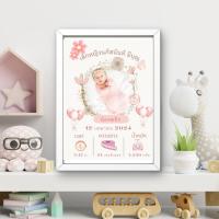 ราคา ประวัติลูกน้อย พร้อมกรอบ A4 โทนสีชมพู หวานละมุนสำหรับลูกสาว (29952227576)