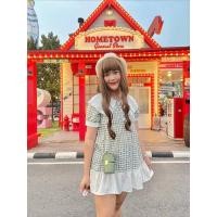 ราคา มินิเดรส สีเขียวพาสเทล (22254963254)