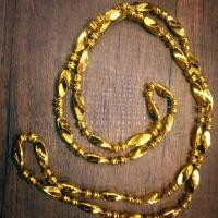 ราคา สายสังวาลย์แม่การะเกดสีทอง เม็ดเกลียวใหญ่ (1096574193)