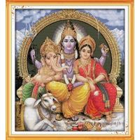 ราคา ชุดปักครอสติช พระศิวะ พระอุมาเทวี พระพิฆเนศ (Cross stitch kit) (11801214790)