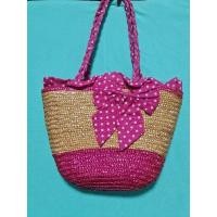 ราคา กระเป๋าสานรักษ์โลก แต่งสีบานเย็น กระเป๋าถือ กระเป๋าสะพาย งานราตรี สภาพดี ส่งต่อ (27962873087)