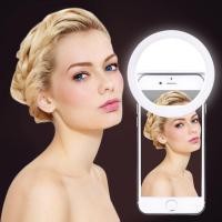 ราคา USB Charge Selfie Ring Light Portable LED Phone Camera Flash Photography โคมไฟ LED ถ่ายเซลฟี่ สำหรับติดมือถือ iPhone (2116401963)