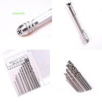 ราคา Uequilib สว่านมือหมุน อลูมิเนียม ขนาดเล็ก พร้อมหัวจับ ไร้กุญแจ และดอกสว่านโรตารี่ 10 ชิ้น (24262303887)