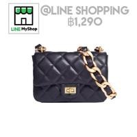 ราคา (Pre-order)หนังแท้100% กระเป๋าสะพายทรง CC Mini Flap Bag สีดำ (25212085885)