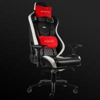 ราคา noblechairs EPIC real leather Gaming Chair black/White/Red (หนังแท้) (4412449584)