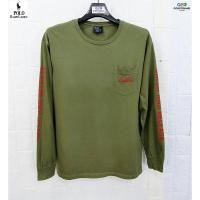 ราคา POLO RALPH LAUREN แท้ อก41 เสื้อยืดคอกลมแขนยาวสปอตสีเขียวขี้ม้า (6958845239)
