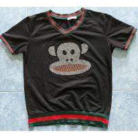 ราคา เสื้อผ้ายืดคอวีรีดเพชรลาย Paul frank (สีดำ) (5858739606)