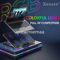 ราคา Zezzio F5 RGB แล็ปท็อป Cooler ฐาน 6 LED พัดลมพอร์ต USB คู่ 12-17 นิ้ว GAMING Notebook Cooler Coolin (25779705825)
