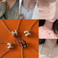 ราคา 100% ของแท้ HERMES MINI POP H โลโก้ตัวอักษรสุภาพสตรีสร้อยคอ (22557229920)
