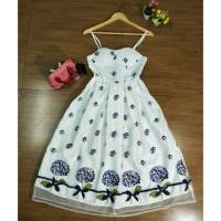 ราคา เดรสอลัง เดรสยาวสายเดี่ยว งานปักทั้งชุด ป้ายOne One (2766109826)