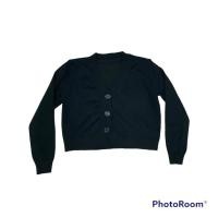 ราคา เสื้อครอปไหมพรมสีดำ (มือสอง) (13791473835)