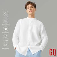 ราคา GQWhite™ Mandarin Collar Shirt เสื้อเชิ้ตสะท้อนน้ำ คอจีน รุ่นมีกระเป๋า (22644986807)