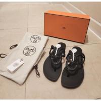 ราคา ใหม่ !! Hermes Egerie Sandal ของเเท้ size 39 สีดำ ของเเท้ (21327095692)