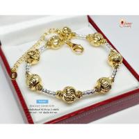 ราคา สร้อยข้อมือเงินแท้ 92.5% ชุบ 2 กษัตริย์ งานร้อยเม็ดเงินอิตาลี เรือนเงินแท้ (สร้อยงานอิตาลี) TH0301 (3629445932)