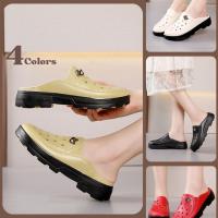 ราคา KD ส่งไวโกดังไทย รองเท้าคัชชูเปิดส้นแต่งฉลุ ประดับหมุดหงส์ติดเพชร 4 สี เบอร์ 36-40 (120) (25302120259)