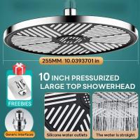 ราคา 10inch Big Panel Rainfall Shower Head,High Pressure Shower Head,Water Saving,Bathroom Accessories (27512215378)