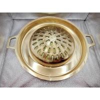 ราคา กะทะย่างหมูกะทะ กะทะ BBQ ทองเหลือง กะทะปิ้งย่างชนิดมีรู กว้าง 35 ซม. สำหรับเตาถ่าน ทำจากทองเหลืองแท้ (24320414359)