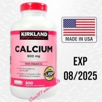 ราคา Kirkland Signature Calcium 600 mg. with Vitamin D3 500 Tablets. (21578513642)