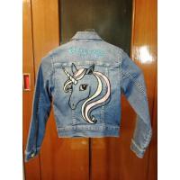 ราคา ⭐มือ 2⭐แจ็คเก็ตยีนส์ ม้าโพนี่ poney ( มือสอง ) Jacket jean H&M จาก shop H&M ICONSIAM สำหรับเด็ก 8-9 ขวบ (18982430951)