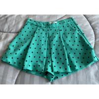 ราคา กางเกงกระโปรง เอวสูง สีเขียวมิ้นลายจุด Jaspal (USED) (13276588170)