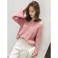 ราคา เสื้อไหมพรมแขนยาวผู้หญิง เสื้อไหมพรมสีพื้นแขนยาวเว้าไหล่ แขนกว้าง เนื้อผ้าหนานิ่ม สไตส์เกาหลี (21884952154)