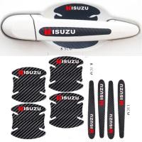 ราคา เส้นใยคาร์บอน แผ่นกันรอยเบ้ามือจับประตูรถยนต์ 8 แผ่น Isuzu D-max V-cross Mu-x (14924490269)