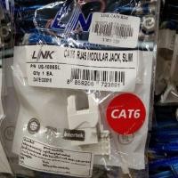 ราคา Link เต้ารับหัวแลนตัวเมีย CAT6 RJ45 MODULAR JACK,SLIM รุ่น US-1006SL (5512147592)