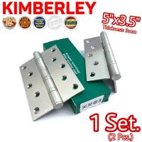 ราคา KIMBERLEY บานพับแหวนใหญ่แกนใหญ่ บานพับประตูหน้าต่าง สแตนเลสแท้ NO.919-5”x3.5”-3mm SS (1คู่) (4832436558)