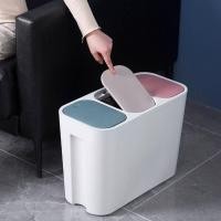 ราคา ถังแยกขยะกดปุ่มเปิดปิด ถังขยะอัตโนมัติ แบ่งช่อง่ายๆ ถังขยะรีไซเคิล ถังขยะแบ่งช่อง ถังขยะอัตโนมัติ ถังขยะ 3 in 1 กะทัดรัด (8449872190)