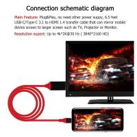 ราคา หัวแปลง USB 3.1 Type C USB-C to 4K HDMI HDTV Adapter Cable For Samsung Galaxy S8 Macbook (7732412646)