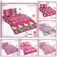 ราคา ☑℡⚡sale ชุดผ้าปู+ผ้านวม 6 ฟุต 5 ลาย hellokitty คิตตี้ ของแท้ 100% toto (7191135399)