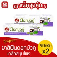 ราคา [2 หลอด] ยาสีฟันสมุนไพร ดอกบัวคู่ เกลือสมุนไพร 90กรัม (8945270338)