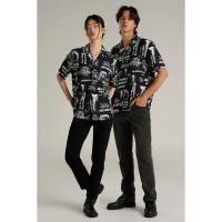 ราคา Mc jeans เสื้อเชิ้ต Unisex เสื้อฮาวายแขนสั้น สีดำ พิมพ์ลาย MSSZ249 (28959113112)