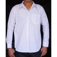 ราคา เสื้อนักศึกษา ชาย เสื้อเชิ้ต แขนยาว สีขาว สีขาวโอโม่ ทรงปล่อย รอบอก 38 - 52 นิ้ว (2460115871)