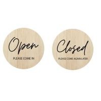 ราคา ป้ายไม้สลักOpen/Closed Sign ป้ายไม้เปิดปิด 2 หน้า (21279529822)